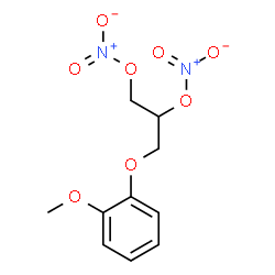 ChemSpider 2D Image | 3-(2-Methoxyphenoxy)-1,2-propanediyl dinitrate | C10H12N2O8