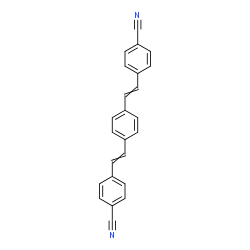 ChemSpider 2D Image | 4,4'-(1,4-Phenylenedi-2,1-ethenediyl)dibenzonitrile | C24H16N2