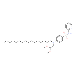 ChemSpider 2D Image | 4-[(2,2-Dimethoxyethyl)(hexadecyl)amino]-N-(2-pyridinyl)benzenesulfonamide | C31H51N3O4S