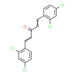 ChemSpider 2D Image | 1,5-Bis(2,4-dichlorophenyl)-1,4-pentadien-3-one | C17H10Cl4O