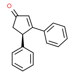 ChemSpider 2D Image | (4R)-3,4-Diphenyl-2-cyclopenten-1-one | C17H14O