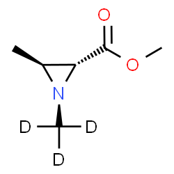 ChemSpider 2D Image | Methyl (2R,3S)-3-methyl-1-(~2~H_3_)methyl-2-aziridinecarboxylate | C6H8D3NO2
