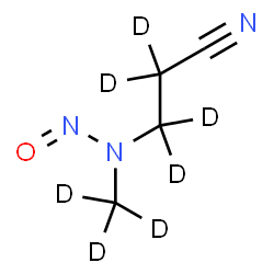 ChemSpider 2D Image | 3-[(~2~H_3_)Methyl(nitroso)amino](~2~H_4_)propanenitrile | C4D7N3O