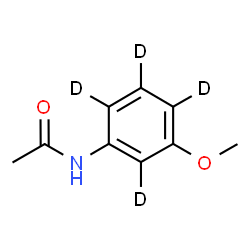 ChemSpider 2D Image | N-[3-Methoxy(~2~H_4_)phenyl]acetamide | C9H7D4NO2