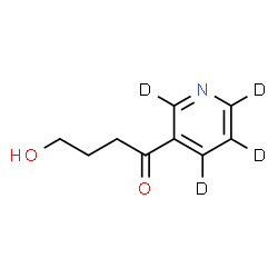 ChemSpider 2D Image | 4-Hydroxy-1-[(~2~H_4_)-3-pyridinyl]-1-butanone | C9H7D4NO2