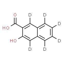 ChemSpider 2D Image | 3-Hydroxy-2-(~2~H_6_)naphthalenecarboxylic acid | C11H2D6O3