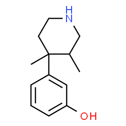 ChemSpider 2D Image | 3-(3,4-Dimethyl-4-piperidinyl)phenol | C13H19NO