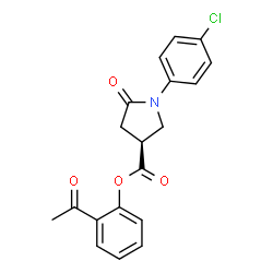 ChemSpider 2D Image | 2-Acetylphenyl (3S)-1-(4-chlorophenyl)-5-oxo-3-pyrrolidinecarboxylate | C19H16ClNO4