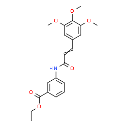 ChemSpider 2D Image | Ethyl 3-{[3-(3,4,5-trimethoxyphenyl)acryloyl]amino}benzoate | C21H23NO6