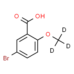 ChemSpider 2D Image | 5-Bromo-2-[(~2~H_3_)methyloxy]benzoic acid | C8H4D3BrO3