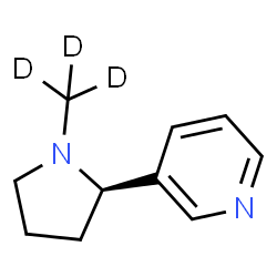 ChemSpider 2D Image | 3-[(2R)-1-(~2~H_3_)Methyl-2-pyrrolidinyl]pyridine | C10H11D3N2