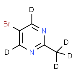 ChemSpider 2D Image | 5-Bromo-2-(~2~H_3_)methyl(~2~H_2_)pyrimidine | C5D5BrN2