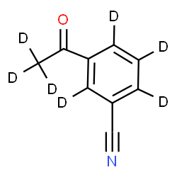 ChemSpider 2D Image | 3-(~2~H_3_)Ethanoyl(~2~H_4_)benzonitrile | C9D7NO