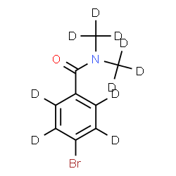 ChemSpider 2D Image | 4-Bromo-N,N-bis[(~2~H_3_)methyl](~2~H_4_)benzamide | C9D10BrNO