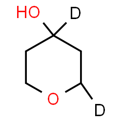 ChemSpider 2D Image | (2,4-~2~H_2_)Tetrahydro-2H-pyran-4-ol | C5H8D2O2