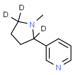 ChemSpider 2D Image | 3-[1-Methyl(2,5,5-~2~H_3_)-2-pyrrolidinyl]pyridine | C10H11D3N2