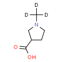 ChemSpider 2D Image | 1-(~2~H_3_)Methyl-3-pyrrolidinecarboxylic acid | C6H8D3NO2