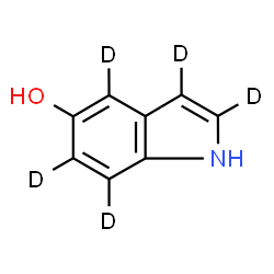 ChemSpider 2D Image | (2,3,4,6,7-~2~H_5_)-1H-Indol-5-ol | C8H2D5NO