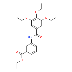ChemSpider 2D Image | Ethyl 3-[(3,4,5-triethoxybenzoyl)amino]benzoate | C22H27NO6