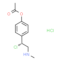 ChemSpider 2D Image | 4-[(1R)-1-Chloro-2-(methylamino)ethyl]phenyl acetate hydrochloride (1:1) | C11H15Cl2NO2