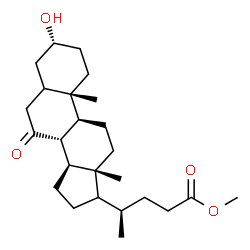 ChemSpider 2D Image | Methyl (3alpha,17xi)-3-hydroxy-7-oxocholan-24-oate | C25H40O4