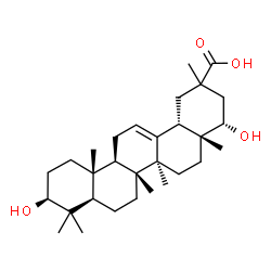 ChemSpider 2D Image | (3beta,22alpha)-3,22-Dihydroxyolean-12-en-29-oic acid | C30H48O4