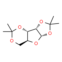 ChemSpider 2D Image | (3aS,3bS,7aS,8aS)-2,2,5,5-Tetramethyltetrahydro-3bH-[1,3]dioxolo[4,5]furo[3,2-d][1,3]dioxine (non-preferred name) | C11H18O5