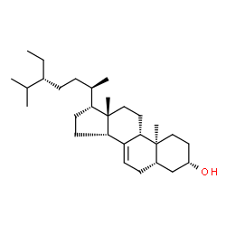 ChemSpider 2D Image | (3beta,5alpha,13alpha)-Stigmast-7-en-3-ol | C29H50O