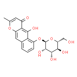 ChemSpider 2D Image | 5-Hydroxy-2-methyl-4-oxo-4H-benzo[g]chromen-6-yl alpha-D-mannopyranoside | C20H20O9