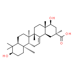 ChemSpider 2D Image | (3alpha,5beta,17alpha,22alpha)-3,22-Dihydroxyolean-12-en-29-oic acid | C30H48O4