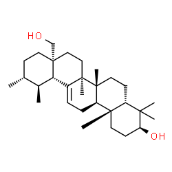 ChemSpider 2D Image | (3beta,5beta,17alpha)-Urs-12-ene-3,28-diol | C30H50O2
