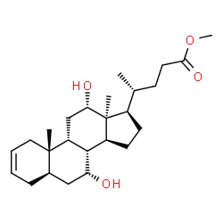 ChemSpider 2D Image | Methyl (5alpha,9beta,12alpha,13alpha)-7,12-dihydroxychol-2-en-24-oate | C25H40O4