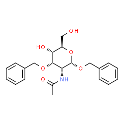 ChemSpider 2D Image | Benzyl 2-acetamido-3-O-benzyl-2-deoxy-alpha-D-allopyranoside | C22H27NO6