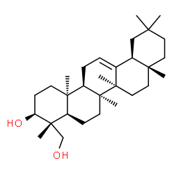ChemSpider 2D Image | (3beta,8alpha,10alpha,18alpha)-Olean-12-ene-3,23-diol | C30H50O2