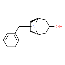 ChemSpider 2D Image | (1S,5S)-8-Benzyl-8-azabicyclo[3.2.1]octan-3-ol | C14H19NO