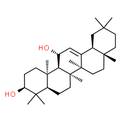 ChemSpider 2D Image | (3beta,8alpha,10alpha,11alpha,18alpha)-Olean-12-ene-3,11-diol | C30H50O2