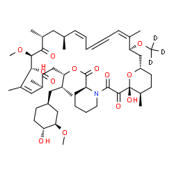 ChemSpider 2D Image | (1R,9S,12S,15R,16Z,18R,19R,21R,23S,24Z,28Z,30S,32S,35R)-1,18-Dihydroxy-12-{(2R)-1-[(1S,3R,4R)-4-hydroxy-3-methoxycyclohexyl]-2-propanyl}-19-methoxy-15,17,21,23,29,35-hexamethyl-30-[(~2~H_3_)methyloxy]
-11,36-dioxa-4-azatricyclo[30.3.1.0~4,9~]hexatriaconta-16,24,26,28-tetraene-2,3,10,14,20-pentone | C51H76D3NO13