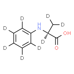 ChemSpider 2D Image | N-(~2~H_5_)Phenyl-L-(2,3,3-~2~H_3_)alanine | C9H3D8NO2