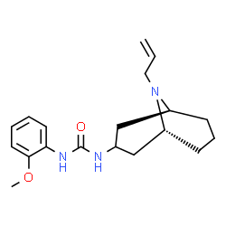 ChemSpider 2D Image | 1-[(1R,5S)-9-Allyl-9-azabicyclo[3.3.1]non-3-yl]-3-(2-methoxyphenyl)urea | C19H27N3O2