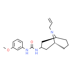 ChemSpider 2D Image | 1-[(1R,5S)-9-Allyl-9-azabicyclo[3.3.1]non-3-yl]-3-(3-methoxyphenyl)urea | C19H27N3O2