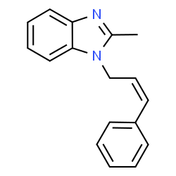 ChemSpider 2D Image | 2-Methyl-1-[(2Z)-3-phenyl-2-propen-1-yl]-1H-benzimidazole | C17H16N2