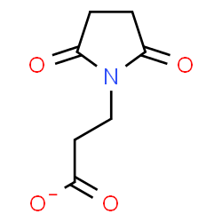 ChemSpider 2D Image | 3-(2,5-Dioxo-1-pyrrolidinyl)propanoate | C7H8NO4