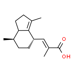 ChemSpider 2D Image | (2E)-3-[(4S,7R)-3,7-Dimethyl-2,4,5,6,7,7a-hexahydro-1H-inden-4-yl]-2-methylacrylic acid | C15H22O2