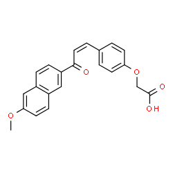 ChemSpider 2D Image | {4-[(1Z)-3-(6-Methoxy-2-naphthyl)-3-oxo-1-propen-1-yl]phenoxy}acetic acid | C22H18O5