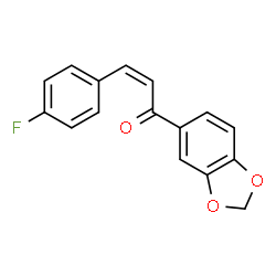 ChemSpider 2D Image | (2Z)-1-(1,3-Benzodioxol-5-yl)-3-(4-fluorophenyl)-2-propen-1-one | C16H11FO3