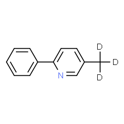 ChemSpider 2D Image | 5-(~2~H_3_)Methyl-2-phenylpyridine | C12H8D3N
