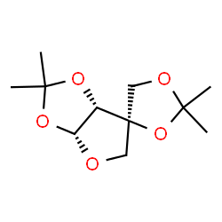 ChemSpider 2D Image | (3a'R,4R,6a'R)-2,2,2',2'-Tetramethyldihydrospiro[1,3-dioxolane-4,6'-furo[2,3-d][1,3]dioxole] | C11H18O5