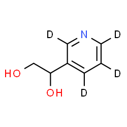 ChemSpider 2D Image | 1-[(~2~H_4_)-3-Pyridinyl]-1,2-ethanediol | C7H5D4NO2