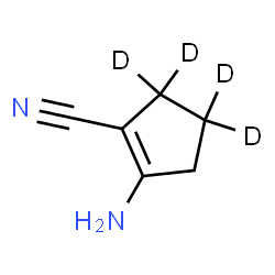 ChemSpider 2D Image | 2-Amino(4,4,5,5-~2~H_4_)-1-cyclopentene-1-carbonitrile | C6H4D4N2