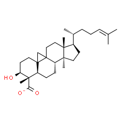 ChemSpider 2D Image | (3beta,9xi,10xi)-3-Hydroxy-9,19-cyclolanost-24-en-28-oate | C30H47O3